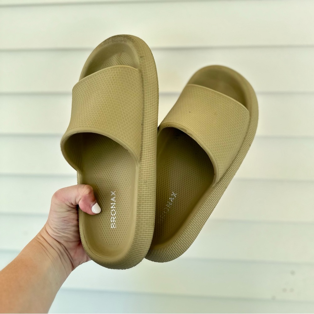 Olive Green Pillow Slippers
